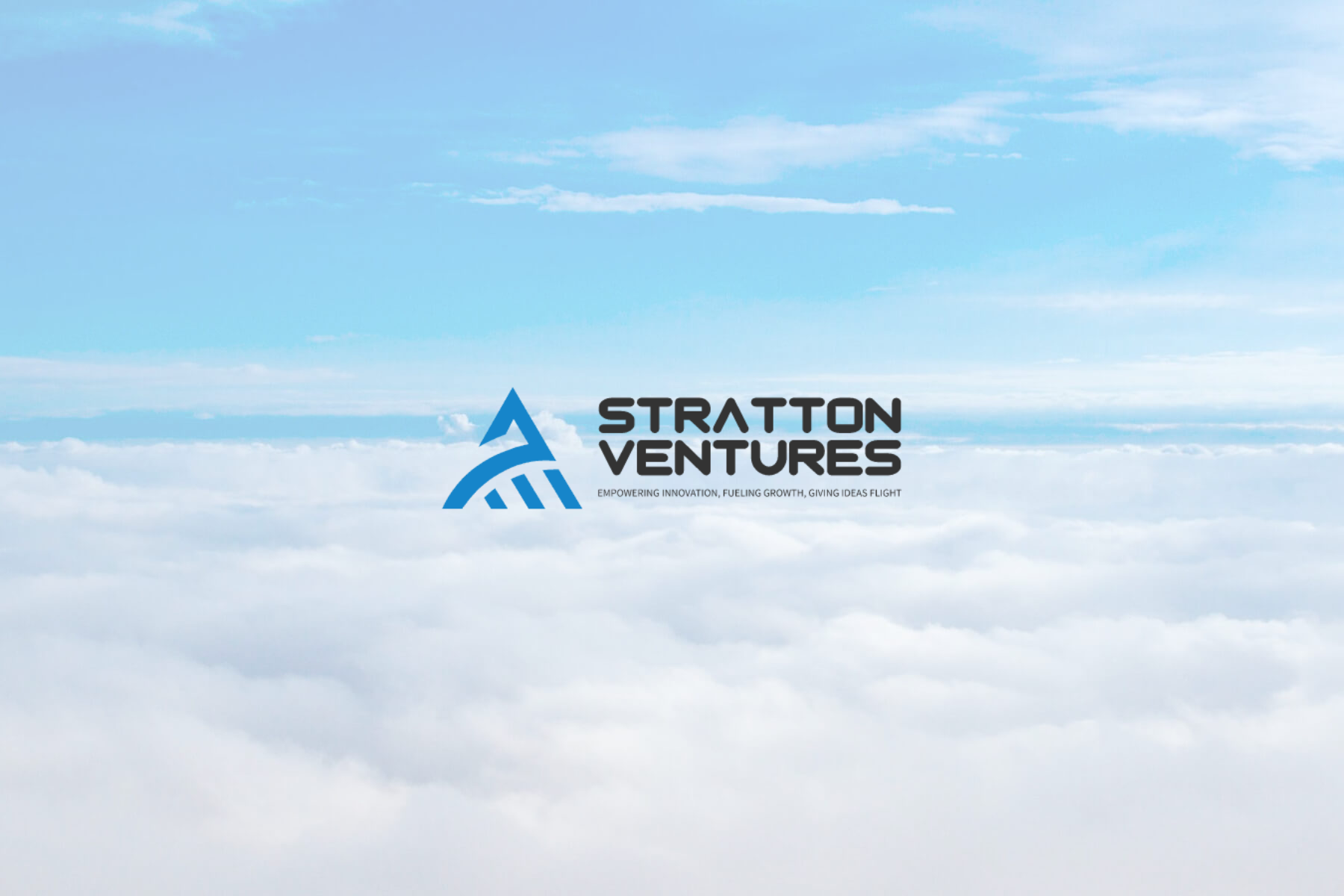 Stratton Ventures — sky and clouds background with logo